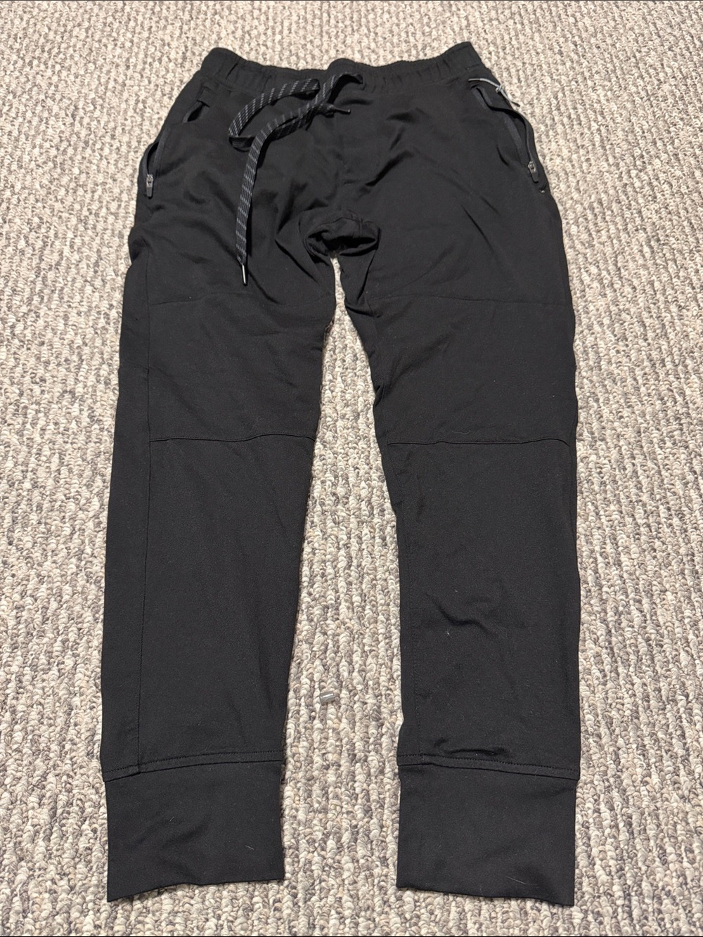 American Eagle Outfitters Black Athletic Joggers with Zip Pockets